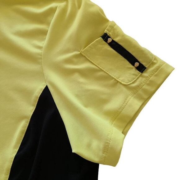 Jamie Sadock Womens Yellow Short Sleeved Golf Top Size M - Picture 4 of 10